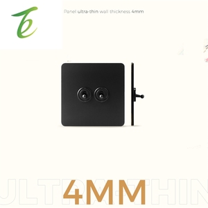 Prises EU noires avec interrupteurs à bascule de charge USB gradateur d'intérieur levier en laiton prise murale prise bouton poussoir panneaux muraux - Product Image 2