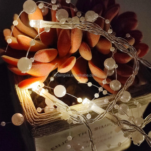 Guirnalda de Luces LED de 2.4m con 20 Luces, Funciona con Pilas, para Decoración de Bodas, Fiestas, Cumpleaños, Luz Blanca Cálida, Cable <span class=keywords><strong>Transparente</strong></span> - Product Image 5