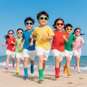 Children's Custom Colorful T-Shirts Round Neck Short Sleeve With Logo Printing For Kindergarten Class Uniforms Team Building - Product Image 3