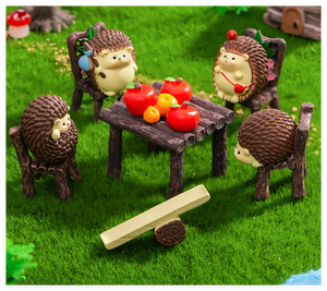 Regali e Decorazioni Artigianali, <span class=keywords><strong>Giardino</strong></span> in Miniatura, Animali 3D in Resina a Forma di <span class=keywords><strong>Riccio</strong></span>, Sacchetto Sorpresa, Giocattolo per Bambini con Playdough e Slime - Product Image 4