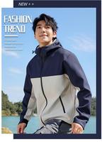 Veste unisexe imperméable en softshell avec fermeture éclair, grande taille, pour l'escalade, la montagne, la randonnée, respirante et résistante au vent
