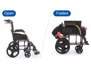 Meilleures ventes de fauteuils roulants manuels légers pour adultes seniors repose-pieds pliable et amovible facile à transporter en avion et en voiture roues magnétiques - Product Image 4