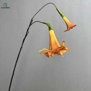 Flor Artificial de Datura Stramonium de PU, 2 Cabezas, Tallo Largo, para Centro de Mesa, Decoración Artesanal para Pascua y Fiestas - Product Image 2