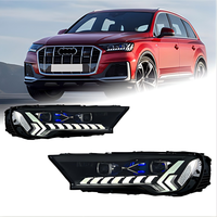 Luces Delanteras LED para Audi Q7 2020-2024, Lentes de Proyector, Faros Delanteros con Animación Dinámica de Señales, Accesorios Automotrices