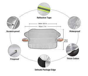 <span class=keywords><strong>Pare</strong></span>-<span class=keywords><strong>brise</strong></span> magnétique de voiture Couverture de neige 4 couches d'aimants de protection Protecteur de <span class=keywords><strong>pare</strong></span>-<span class=keywords><strong>brise</strong></span> de voiture - Product Image 6