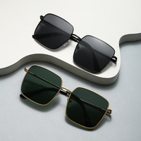 Lunettes de soleil surdimensionnées sans monture à paillettes pour femmes, lunettes de soleil carrées de luxe UV400, effet amincissant, mode, conduite