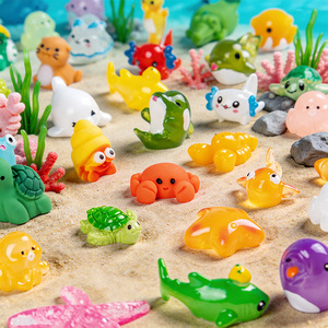 Accesorios de Joyería Creativos y Lindos, Componentes de Resina que Brillan en la Oscuridad, Micropaisaje, Animales Oceánicos, Mini Figuras Lindas para Manualidades - Product Image 3