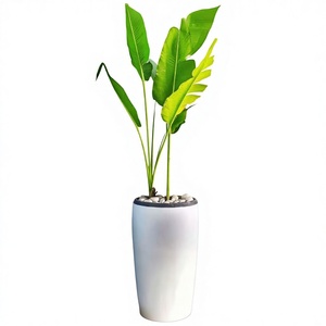 Premium FRP Fiber Glass <b>White</b> Matt Flower <b>Pot</b> Planter Kit Home Garden Floor Indoor/Outdoor Use Durable VELTO Design Wholesale - Product Image 1