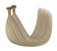 Extensions de cheveux naturels Nano Ring sans colle, cheveux vierges Remy russes européens de luxe, teinte blonde 613 60, 24 pouces pour coiffeur