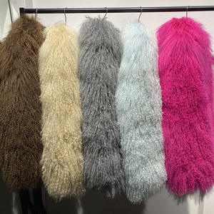 Usine en gros de haute qualité moelleux col de ville court pleine peau véritable manteau de fourrure d'agneau mongol veste de fourrure d'agneau du <span class=keywords><strong>Tibet</strong></span> - Product Image 5