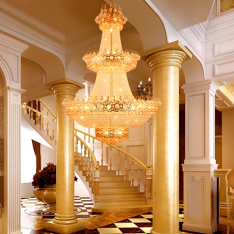 Хрустальные модные свадебные лампы в стиле ретро Лофт лестница домашний Декор люстра