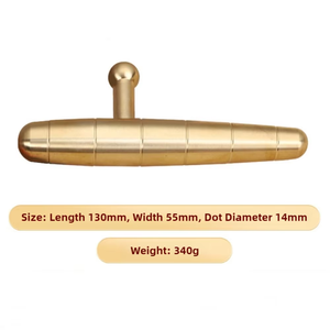 Pena pijat refleksi wajah kuningan, tongkat akupunktur untuk tubuh, tongkat titik tisu dalam, tongkat akupunktur - Product Image 6