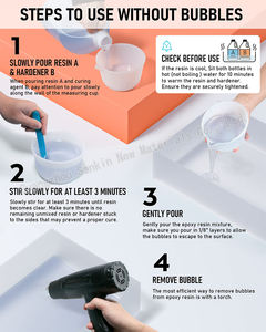 عميق صب كريستال نقي سريع راتنجات الايبوكسي a و B سائل علاج Apoxy راتنجات الايبوكسي ومجموعة تصليب للحرف الفنية طاولات خشبية - Product Image 4