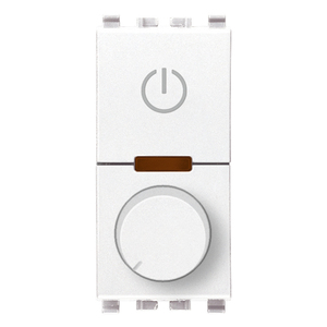 Variateur rotatif 230V universel blanc avec bouton marche/arrêt et commande par bouton rotatif pour l'éclairage - Product Image 1