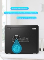 Caja de seguridad de huellas dactilares, llave de efectivo, cerradura electrónica pequeña, dinero seguro, Banco de Hotel en casa, caja de seguridad Digital portátil biométrica