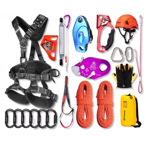 Arnés de seguridad de cuerpo completo Camnal, mosquetón, casco, ascendente, descensor, anticaídas, equipo de <span class=keywords><strong>escalada</strong></span> para protección de trabajo - Product Image 3