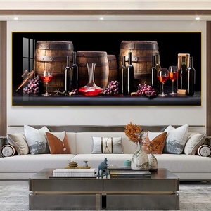 Decoración de Hogar de Lujo con Cuadros de Vino Tinto Impresos en Alta Definición, Murales LED de Porcelana de Cristal para Comedor - Product Image 2