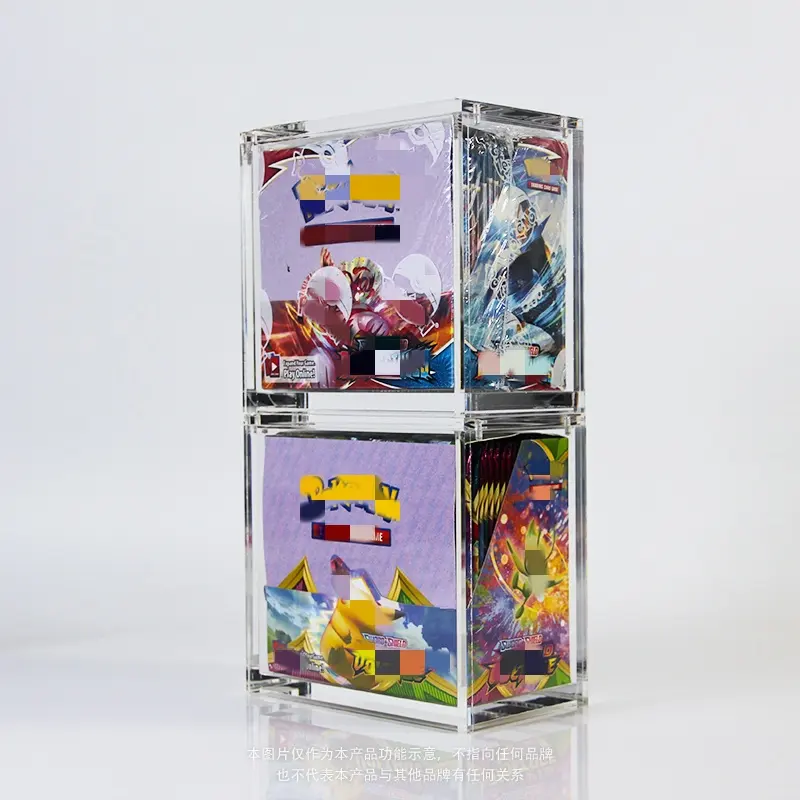 Индивидуальная прозрачная акриловая бустерная коробка для УФ-защиты Pokemoned для индикации для коллекции