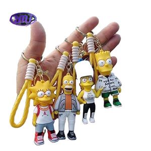 Llavero de Los Simpson, Figura de Anime de Dibujos Animados, Anillo para Llaves, Colgante para Teléfono, Soporte Kawaii, Llavero para Coche, Regalo de Cumpleaños y Navidad - Product Image 1