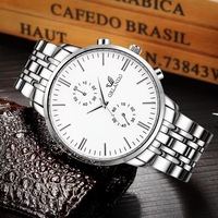 ORLANDO Montre Métal Homme Pas Chère Luxe Quartz Bracelet Design Simple Vente Flash