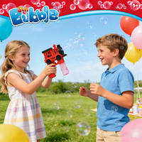 Pistola de Burbujas Eléctrica Automática con Luz LED, Juguete de Burbujas para Niños con Solución de Burbujas para Fiestas al Aire Libre y Juegos de Verano