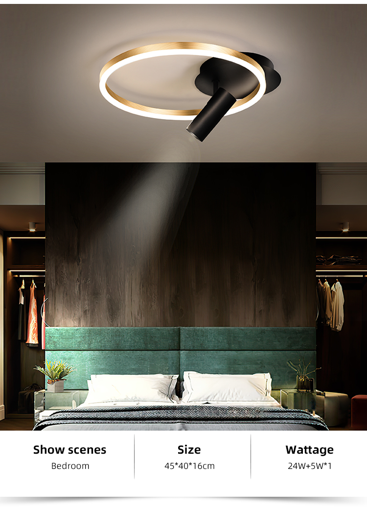 Fashion Smart Indoor Acrylic Hotel Decor Round Modern Led Ceiling Lamp For Living Room