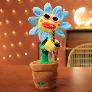 Juguete Musical de Peluche con Forma de Girasol, Canta, Baila, Repite, Habla, Graba, 120 Canciones, Divertido y Creativo, Saxofón, Juguete para Niños - Product Image 5