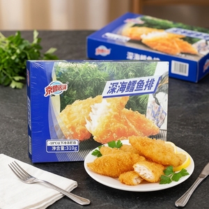 Filete de bacalao premium del Pacífico enpanado, con masa ligeramente sazonada, textura crujiente, el snack de pescado congelado prefrito más vendido. - Product Image 1