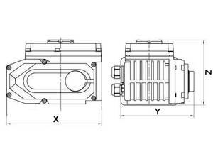 Vanne papillon manuelle compacte à bride en fonte QT450 DNOVA WBV1632E-2W-Fb-H 16 bars 4 voies - Product Image 5