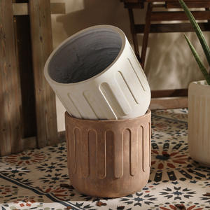 Maceta <span class=keywords><strong>de</strong></span> <span class=keywords><strong>barro</strong></span> <span class=keywords><strong>de</strong></span> óxido <span class=keywords><strong>de</strong></span> magnesio Vintage, maceta pequeña <span class=keywords><strong>de</strong></span> cerámica <span class=keywords><strong>de</strong></span> diseño moderno para interior, maceta verde grande para el hogar, sala <span class=keywords><strong>de</strong></span> estar, estilo Von - Product Image 4