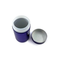 Portable Violet Biscuit Scellé Café Peut Protéine Poudre Bouteille Ronde En Plastique Étanche Emballage Alimentaire Pot