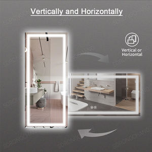 2024 gran oferta Hotel hogar decorativo tocador pared <span class=keywords><strong>luz</strong></span> LED inteligente <span class=keywords><strong>baño</strong></span> <span class=keywords><strong>espejo</strong></span> inteligente plata rectángulo largo LED <span class=keywords><strong>espejo</strong></span> inteligente - Product Image 3