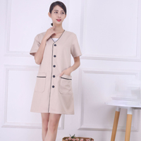Tenue de travail pour femme à manches courtes et col en V, ensemble de blouses et pantalons pour spa, massage, salon de beauté, tenue de bureau, vêtements de thérapeute
