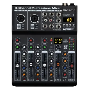 ST-4M mini audio mixer High Quality USB Audio Mixer Mixing Console Professional 4 channel sound mixer