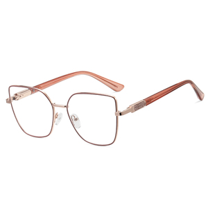 Venta caliente MS 81523 Gafas <span class=keywords><strong>de</strong></span> <span class=keywords><strong>ojo</strong></span> <span class=keywords><strong>de</strong></span> gato para mujer Nuevo diseño <span class=keywords><strong>de</strong></span> moda Marco <span class=keywords><strong>de</strong></span> metal Templos brillantes Bloques Luz azul Lente óptica Azul - Product Image 5