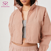 Veste coupe-vent légère et imperméable en nylon softshell pour femme, style streetwear personnalisé, idéale pour le sport et la course en extérieur