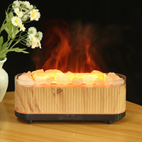 Humidificador Ultrasónico Creativo con Llama de Roca, Luces de Colores, Aromaterapia, Uso en Interiores, Escritorio, Venta Directa de Fábrica