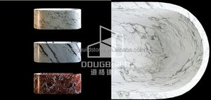 <span class=keywords><strong>Baignoire</strong></span> ovale autoportante en marbre blanc de Carrare poli, fabriquée à la main par Dougbuild Factory, surface solide naturelle, produit très demandé - Product Image 5