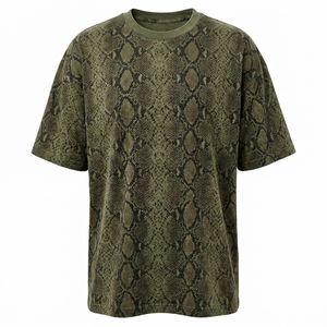 Camiseta Vintage Hip Hop de Algodón 100% de 240g, Impresión Personalizada, Venta al Por Mayor de Fábrica, MOQ Bajo de 30 Piezas, OEM ODM, Talla Grande, Envío Rápido - Product Image 1
