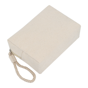 Toile <span class=keywords><strong>de</strong></span> haute qualité pour trousse <span class=keywords><strong>de</strong></span> toilette rectangulaire coton <span class=keywords><strong>cordon</strong></span> dragonne Durable fermeture à glissière Logo personnalisable <span class=keywords><strong>sac</strong></span> cosmétique - Product Image 2
