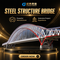 Jembatan Struktur Baja Modular Jembatan Truss Baja Pra-Rekayasa untuk Konstruksi Jalan