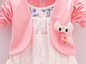 Artículos de Boutique al por Mayor, Conjunto de Ropa para Niños, Abrigo y Pantalón Color Rosa, Hecho en China - Product Image 3