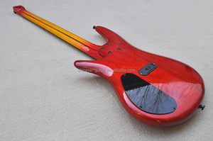 Flyoung guitare électrique sans tête Cherry Sunburst <span class=keywords><strong>5</strong></span> <span class=keywords><strong>cordes</strong></span> guitare <span class=keywords><strong>basse</strong></span> instrument à <span class=keywords><strong>cordes</strong></span> corps en acajou - Product Image 5