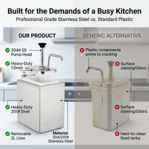 Heavy Duty Sauce Pump Station Stainless Steel <b>Syrup</b> <b>Dispenser</b> for <b>Coffee</b> Bar and Fast Food Restaurant Buffet Equipment - Product Image 3
