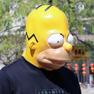 Masque de Célébrité Réaliste en Gros, Masque de Fête en Latex Souple pour Cosplay Simpsons, Masque de Mascarade Amusant en Latex Artificiel pour Tête Entière - Product Image 4