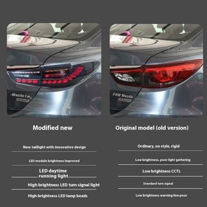 Luces Traseras LED DRL, Luces de Circulación Diurna Dinámicas, Lente Roja, Autopartes para 6 Atenza 2014-2019, para 6 Atenza, Lente Roja - Product Image 4