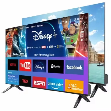 Smart TV 32 40 43 50 65 Inch 4K UHD LED TV with Android WiFi Customized Hotel Portable