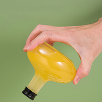 Bouteille en verre vide de forme unique pour vin et spiritueux, bouteille en verre transparente pour jus de fruits et boissons avec bouchon – Vente en gros