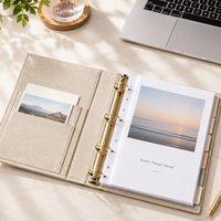 Porte-documents en lin personnalisé de qualité supérieure, classeur élégant pour la présentation de documents de bureau