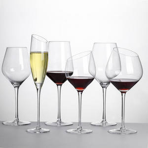 Juego de copas de vino con borde inclinado, 3 piezas, copas de cristal con tallo para vino tinto, blanco, champán, cócteles, fiestas, estilo simple - Product Image 4